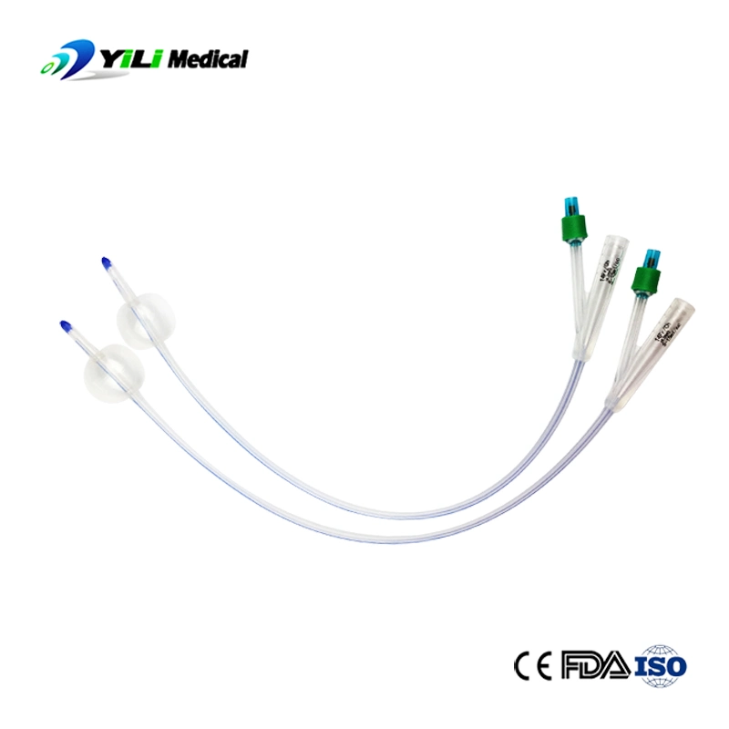 Medical Urology Silicone Foley Catheters Round Tip Tiemann Tip Catheterization